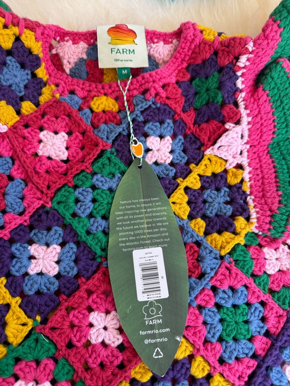 FARM Rio Crochet Square Vest - Picture 3 of 5